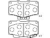 Bremsbelagsatz, Scheibenbremse Brake Pad Set:04491-35160