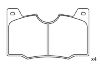 Plaquettes de frein Brake Pad Set:180507