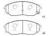 Bremsbelagsatz, Scheibenbremse Brake Pad Set:58101-3ED00